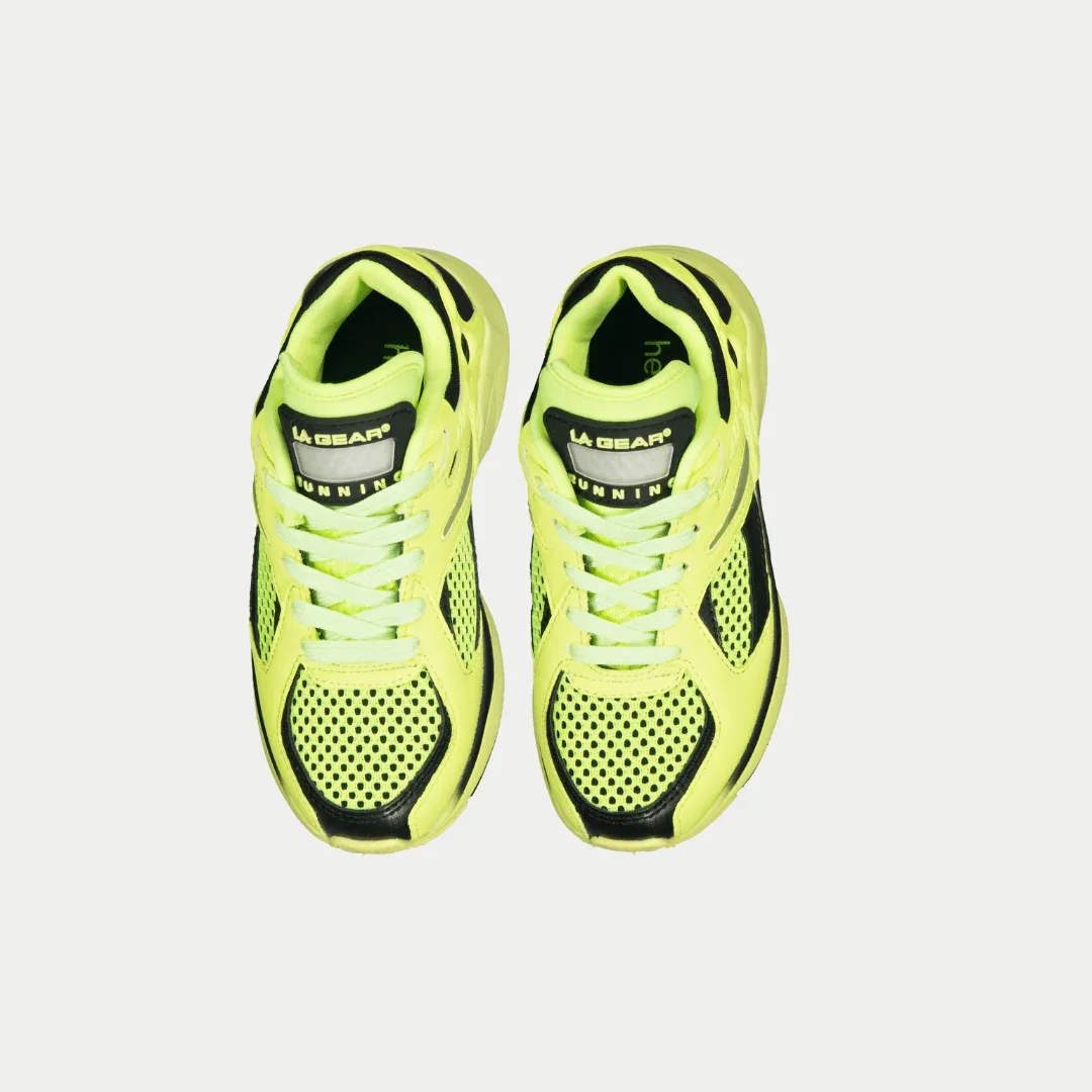 LA Gear Kids Catapult Light-Up x Glow Lowtop | Neon Yellow x Black - Image 4